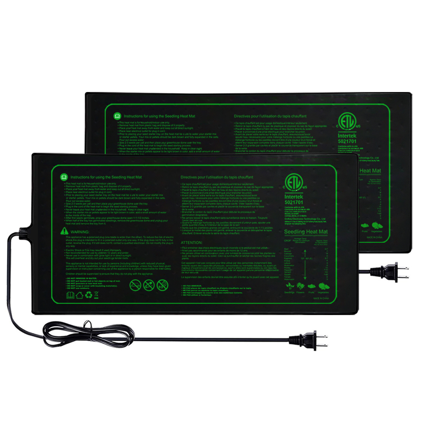 اثنين من حزمة 20x10 بوصة الشتل - مراجعة Seedling Heat Mat وسعره